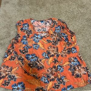 Floral Orange Women's Top